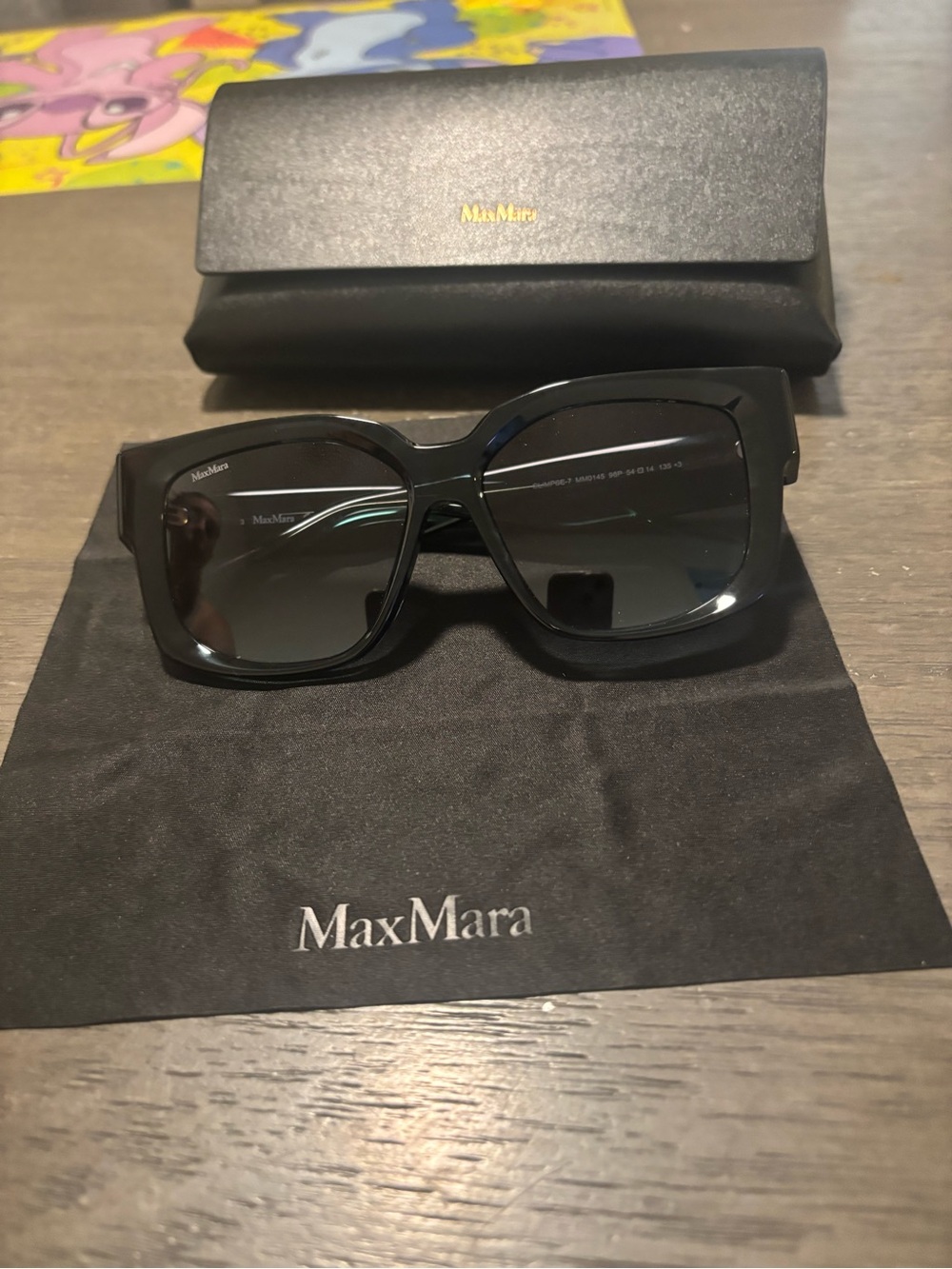 MaxMara Dark Green Oversized Square Sunglasses